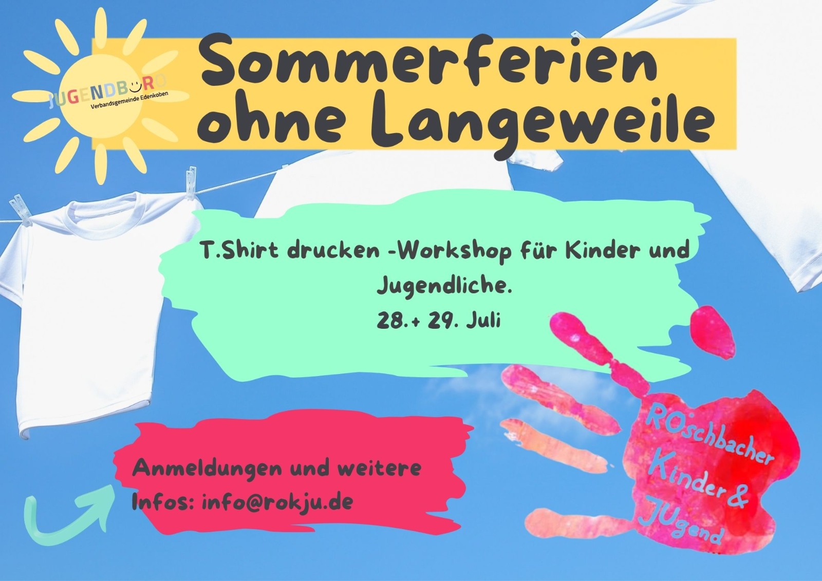T-Shirt Workshop im Rahmen "Sommerferien ohne Langeweile"